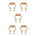thumbnail image 3 of maskred 1/2/3/5 2021 New Fake Nose Ring Alloy Nose Hoop Septum Rings For Rosegold 5PCS, 3 of 6