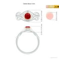 thumbnail image 4 of ANGARA Natural Bezel-Set Solitaire Ruby Dual Infinity Ring in 14K White & Rose Gold for Women (Size-5mm) | July Birthstone Jewelry for Her | Natural Ruby Rings, 4 of 9