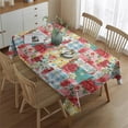 thumbnail image 2 of Pioneer Flower Floral Print Pattern Rectangle Tablecloth 60"x84",Waterproof Polyester Rectangle Table Cloth, Wipeable Spillproof Polyester Tablecloth for Dining, Camping, Indoor and Outdoor, 2 of 5