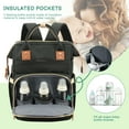 thumbnail image 2 of Diaper Bag Backpack, DERSTUEWE Diaper Backpack, Baby Bag with Insulated Bottle Pockets, Unisex, Black, 2 of 7