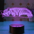 thumbnail image 3 of YSITIANNA 3D Cat Animal Night Light Lamp Illusion Led 7 Color Changing Touch Switch Table Desk Decoration Lamps Acrylic Flat ABS Base USB Cable Toy (Bus) STNL#2346, 3 of 4