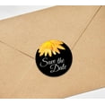 thumbnail image 3 of Darling Souvenir 45 Pcs Round Envelope Seal Black Aster Flower Save The Date Stickers DIY-1.6 Inches, 3 of 4