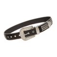 thumbnail image 3 of Fashion Women Rhinestone Belt Punk Leather Studded Waist Strap Wide Unisex Bling Macarena cinturón de cintura para mujer, 3 of 8