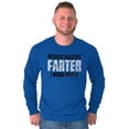 thumbnail image 3 of Worlds Greatest Father I Mean Farter Men's Big & Tall Long Sleeve Graphic Tee Brisco Brands 2X, 3 of 5