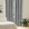thumbnail image 2 of Ambesonne Geometric Curtains, Striped Squares Lines Art, Pair of 28"x63", Dark Grey Pastel Purple, 2 of 5