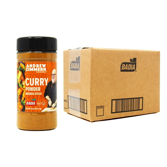 Badia Andrew Zimmern Curry Powder Madras Style (Madras Hot Curry), 4 Oz (Pack Of 6)