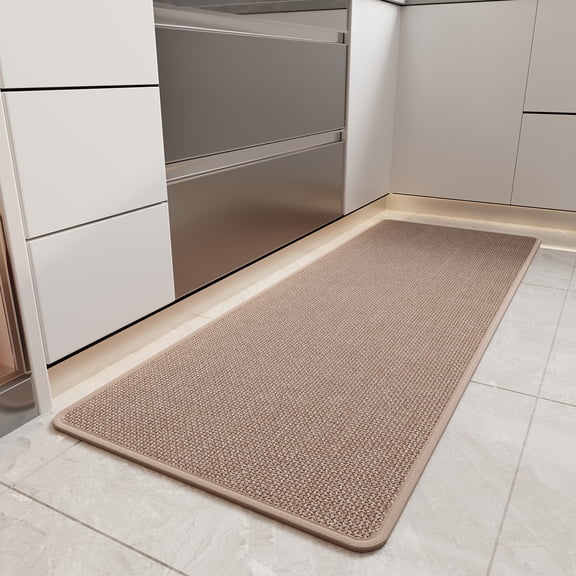 Kitchen Rugs and Mats Non Slip Washable, 17"x47" Brown Absorbent Runner Rugs for Kitchen, Front of Sink, Kitchen Mats for Floor,Easy to Clean and Maintain Kitchen Floor mat