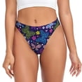 thumbnail image 1 of Balery Colorful Butterflies Tangas de Algodón para Mujer con Estampado – Ropa Interior Sexy, Transpirable, G-string-4X-Large, 1 of 6