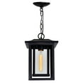 thumbnail image 3 of CWI Lighting Winfield 1 Light Farmhouse Metal Outdoor Hanging Light in Black, 3 of 5