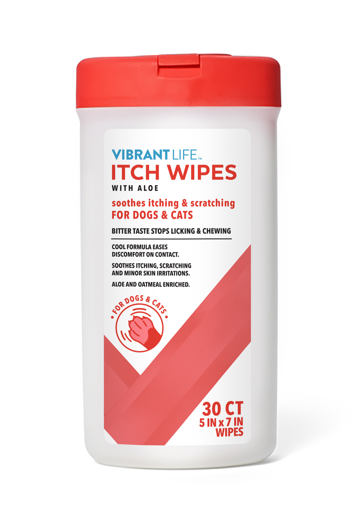 Vibrant Life Itch Wipes with Aloe, 30 Count