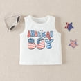 thumbnail image 4 of GYRATEDREAM Toddler Baby Boy Summer Clothes Sleeveless Letter Print Vest Top and Shorts 2Pcs Casual Outfit for 2-3Y, 4 of 7