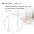 thumbnail image 3 of Home Plastic Bags Holder Tower Kitchen Stand Holder for Bottles, Cups and Wine Glass Baggy Rack -Wh, 3 of 5
