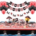 thumbnail image 3 of Vajilla desechable para fiesta temática de pirata, decoración de pancarta, servilletas para niños, platos de papel, suministros para fiesta de cumpleaños, 3 of 4