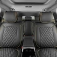 thumbnail image 2 of MotorBox Prestige Faux Leather Seat Covers - Semi-Custom Fit Car Seat Covers Full Set - Seat Covers for Trucks & SUV PU Leather Car Seat Covers - 2 Front Seat Interior Covers & 1 Back Bench Seat Cove, 2 of 9