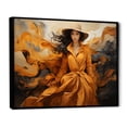 thumbnail image 2 of Designart "Stylish Orange Dress Movement I" People Floater Framed Canvas Wall Art, 2 of 7