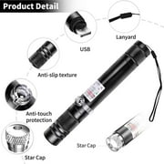 Long Range Green Laser Pointer,Laser Pointer High Power Pen, Green Pointer Rechargeable for Hiking, Cat Laser Toy USB Charge(Green Light)