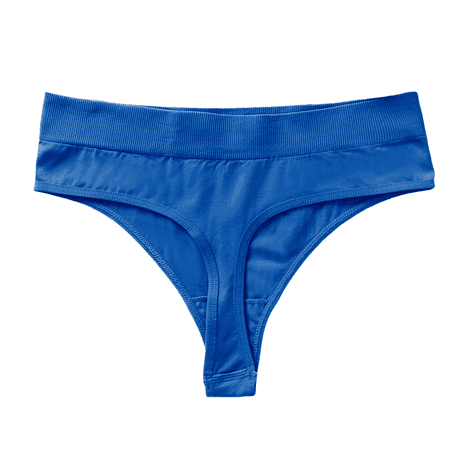 Fulorrnie Underwear for Women Comfort Hipster Breathable Seamless Panties Briefs Banded Waist Moisture Wicking Panty Blue XL