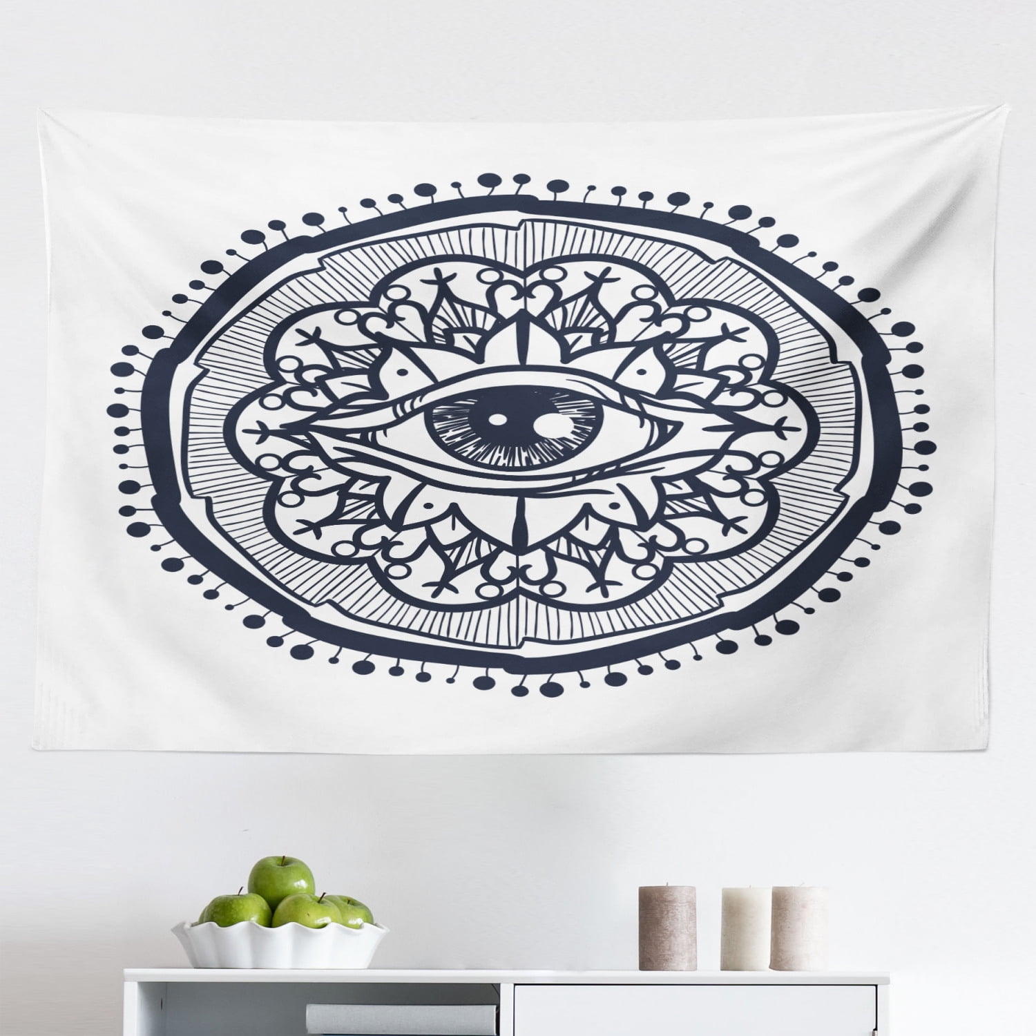 Occult Tapestry, Third Eye in Sun Circle Pattern The Locus of Force Art