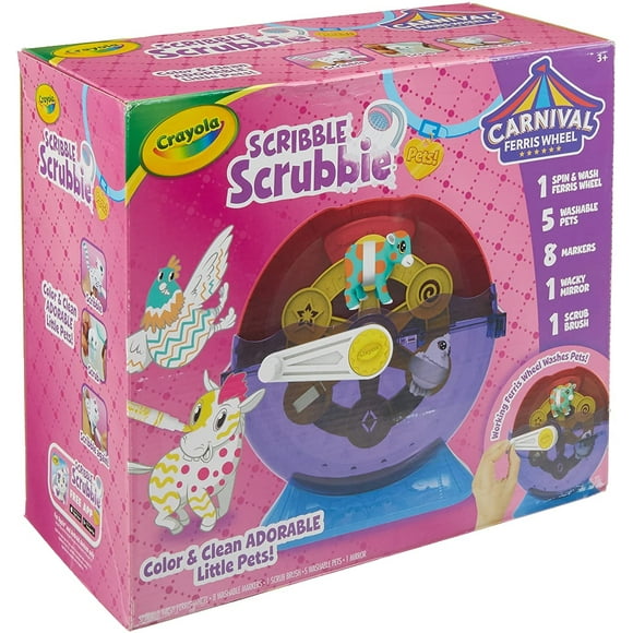 Crayola Scribble Scrubbie Pets Carnival Playset, regalo para niños, juguetes para niñas y amp; Niños, Crayola Crayola