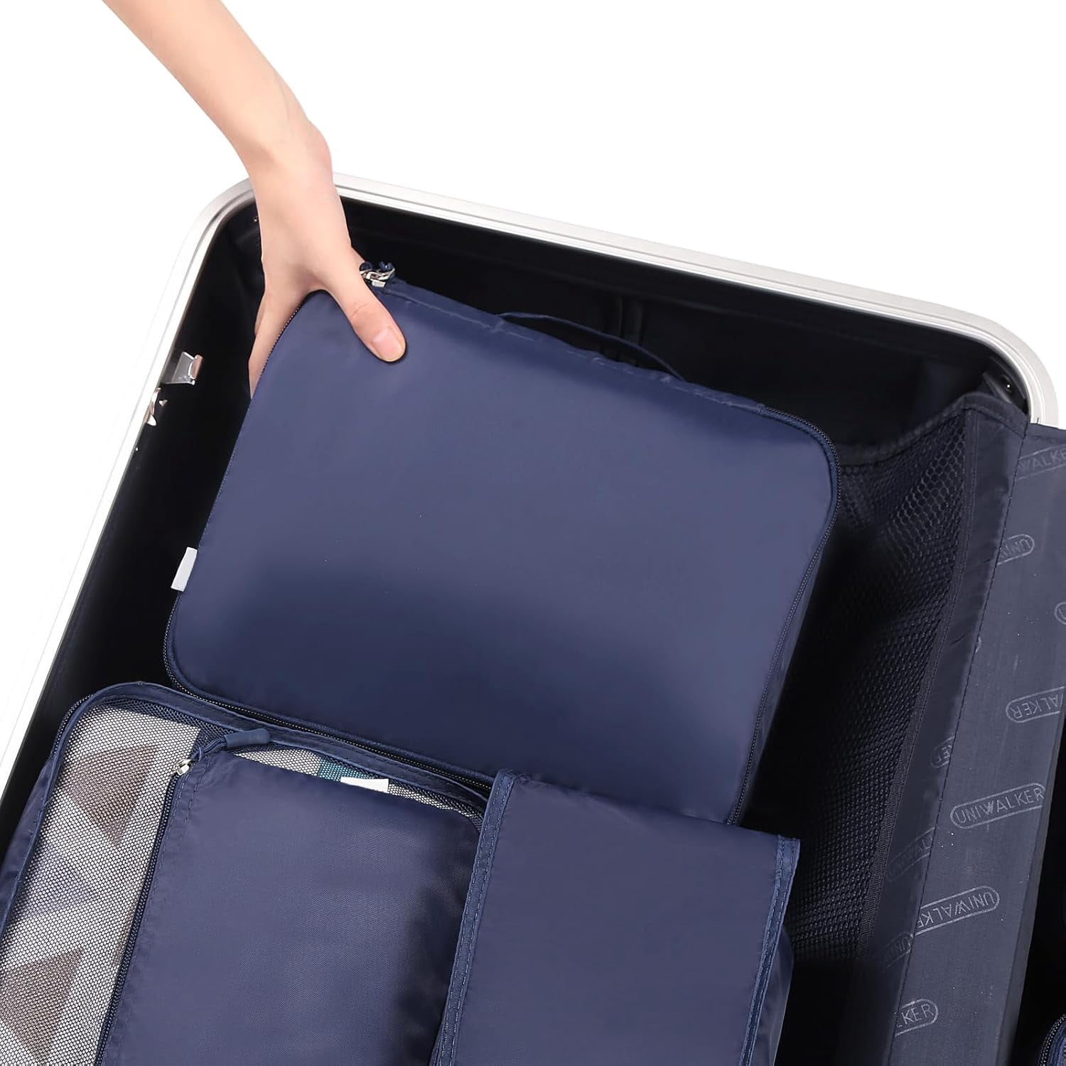 Mygreen 8 Set Packing Cubes Luggage Packing Organizers for Travel Accessories-Cream