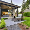 thumbnail image 6 of Four Seasons Courtyard Serronova Faux Wood Top Aluminum Table, Light Gray, 6 of 7