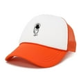 thumbnail image 2 of Dalix Astronaut Spaceman Embroidered Trucker Hat in Orange White, 2 of 3