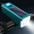 thumbnail image 1 of Binmer Bike Light Solar Powered USB Rechargeable 4 Mode Bicycle Headlight Front Light & For Cycling Riding, 1 of 9