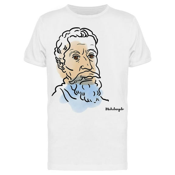 Famous Artist Michelangelo T-Shirt Men -Image by Shutterstock, Male 3X-Large