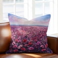 thumbnail image 2 of Spring Red Flowers Throw Pillow Cover Pastoral Oil Painting Texture Cotton Linen Cushion Cover Throw Pillow Case with Invisible Zipper for Couch Sofa Bed Chair Car 24x24 Inch, 2 of 9