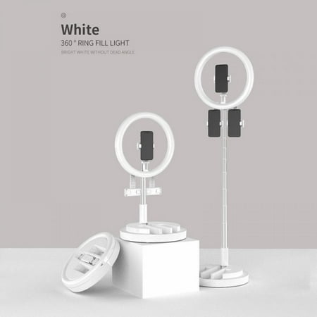 

29CM 144 Lamp Beads Three-camera Portable Internet Celebrity Live Broadcast Supplementary Light Bracket Lamp White for Live Stream/Makeup Mini Led Camera Ringlight for YouTube Videos/Photography