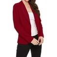 thumbnail image 2 of MOA COLLECTION Women's Casual Lightweight Blazer Jacket-Long Sleeves Open Front, 2 of 3