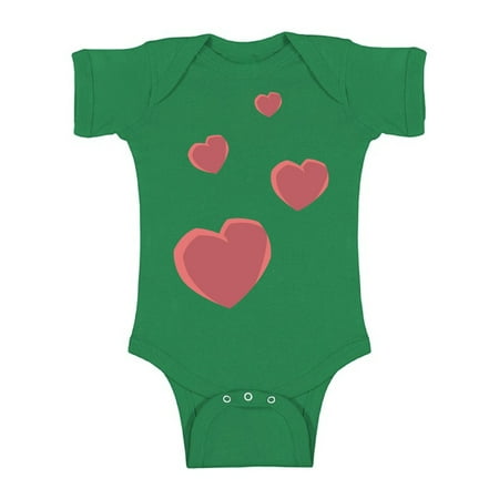 

Valentine Baby Bodysuit Red Hearts Romper Valentine’s Day