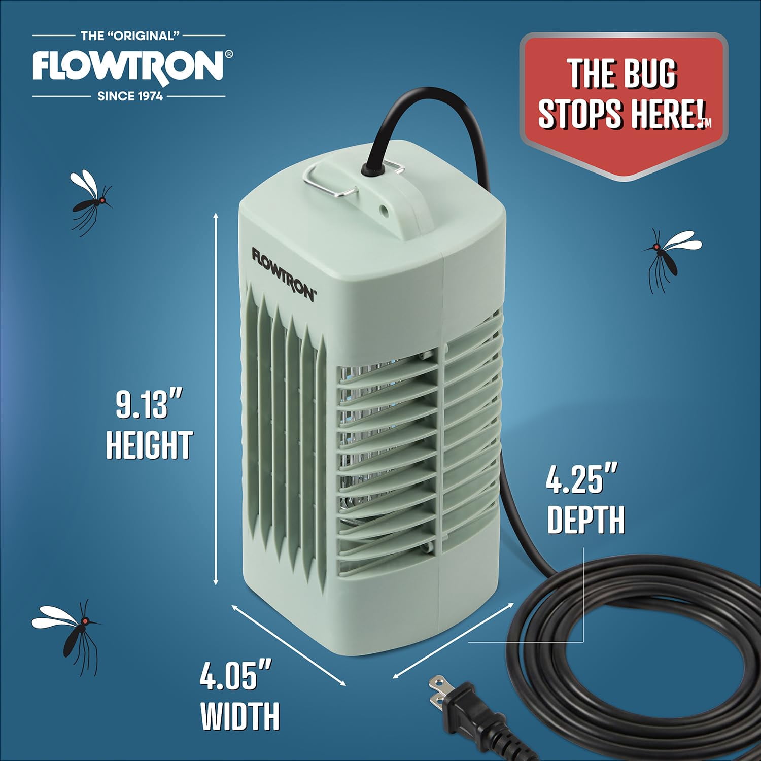 Flowtron Indoor Bug Zapper 1000V UV Light Mosquito & Fly Trap Plug-In for Home 160 Sq Ft