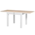 thumbnail image 1 of Extendable Outdoor Patio Dining Table with Natural Wood Faux Top, Rust-Resistant Aluminum Frame, Expandable 31.5" to 63" Garden Table for Backyard, Deck, and Dining Area, 1 of 7