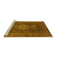 thumbnail image 2 of Ahgly Company Machine Washable Indoor Rectangle Medallion Yellow Traditional Area Rugs, 5' x 7', 2 of 4
