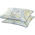 thumbnail image 6 of DyGTyX New 2pc Yellow/Grey Paisley Printed Reversible Bedspread/Quilt Set Matching Curtains Available ( Size, Yellow & Grey), 6 of 6