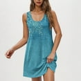 thumbnail image 5 of Ovzne Robes d'Été pour Femmes 2025 Robe d'Été Tendance Décontractée Imprimée avec Poches Sans Manches Col de Jardin Grande Taille Robe Imprimée en Solde, 5 of 5