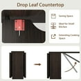 thumbnail image 4 of Folding Dining Table with Drop Leaf and 2 Storage Racks for Small Spaces, 51.1"D x 31.4"W x 29.5"H, Dark Walnut, 4 of 7
