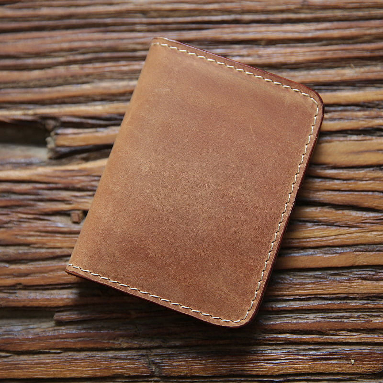 Crazy Horse Skin Retro Men's Wallet Long Simple Thin Handheld Bag Men's  Genuine Leather Multi Card Wallet