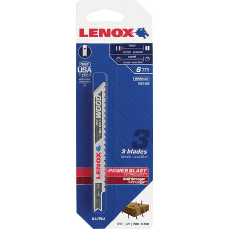 

Lenox-2 pcs Lenox U-Shank 4-1/2 In. x 6 TPI Bi-Metal Jig Saw Blade Nail-Embedded Wood (3-Pack)