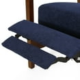 thumbnail image 6 of Noble House Ismay Fabric Waterfall Pushback Recliner, Navy Blue and Brown, 6 of 10