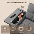 thumbnail image 6 of Sofa Bed Couch,  Jolifa 3 in 1 Convertible Couch Bed with Storage Armrest and Adjustable Backrest for Living Room, Dark Gray, 6 of 8