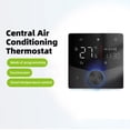 thumbnail image 4 of NFTIGB Central Conditioning Thermostat Touchscreen Wi-Fi Smart Temperature Controller 5+1+1 Programming Dynamic Light Effects Child Lock Display 95-240V 3.54 in / 9 cm BAC-009EL White, 4 of 9