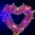 thumbnail image 5 of Valentine's Day Wreath Heart Shaped Wreath For Front Door Valentine's Day Heart Shaped Wreath Decorations Ornaments Love Heart Shaped Hanging Garland Wedding Party Decor,PK2, 5 of 5