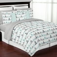 thumbnail image 4 of Sweet Jojo Designs Mountains Grey and Blue Full/Queen Bed Comforter 3 Piece Bedding Set - 3 Piece, 4 of 6