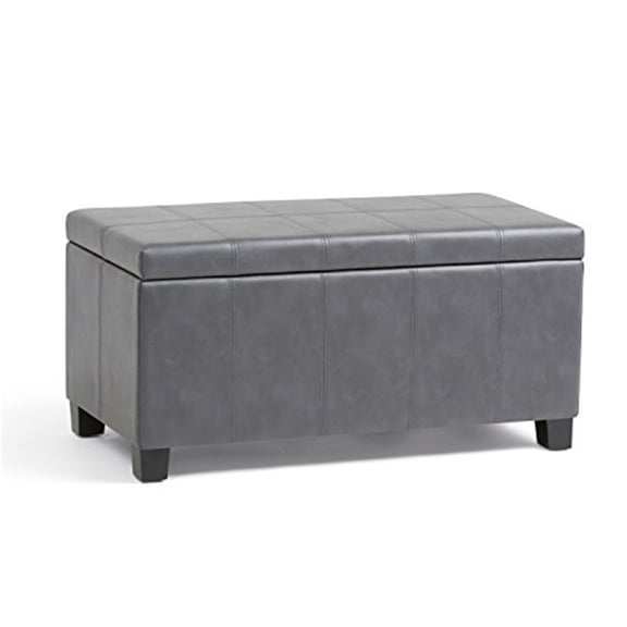 Homestock Renaissance Revival 36 Inch Wide Rectangle Storage Ottoman Bench