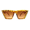 thumbnail image 3 of Womens Gothic Square Rectangle Cat Eye Plastic Fashion Sunglasses [Tortoise - Brown], 3 of 5