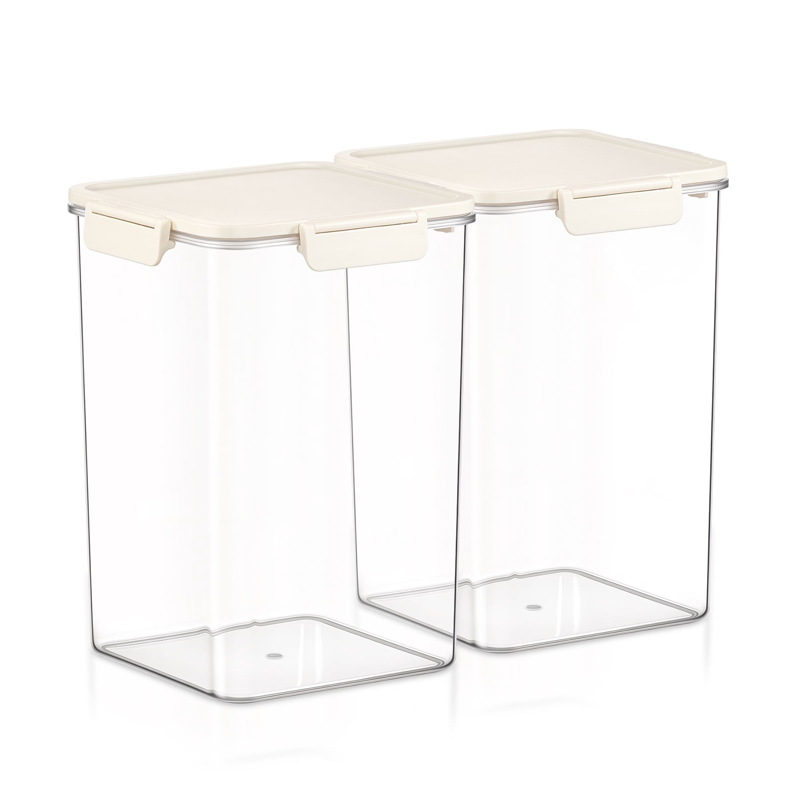 Sorbus 2-Pack Tall Square Airtight Food Storage Containers – Clear Stackable Pantry