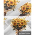 thumbnail image 6 of Sunflower Kitchen Valances for Windows Farmhouse Linen Window Valance Curtain for Living Room Window Treatment Farmhouse Pastoral Floral Watercolor Plant Valance Rod Pocket Topper Drape, 42 x 18 Inch, 6 of 6