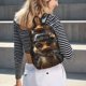 thumbnail image 5 of Disketp Vintage Gentleman Duck print Canvas Backpack Lightweight Travel Daypack Student Rucksack Laptop Backpack-, 5 of 5